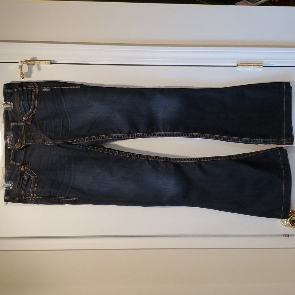 Dark blue Silver flare leg jeans